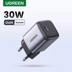 Зарядное устройство UGREEN CD319 USB-C GaN Fast Charger 30W EU (Space Gray)(UGR-90666) (UGR-90666)