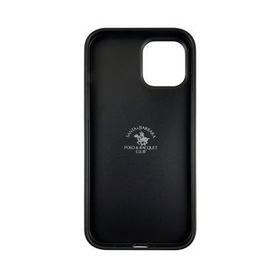Черный чехол Santa Barbara Polo Egan "Hot" для iPhone 12 с термометром из кожи