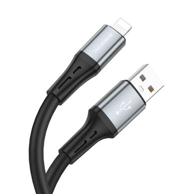 Кабель BOROFONE BX88 Solid silicone charging data cable for iP Black (BX88LB)
