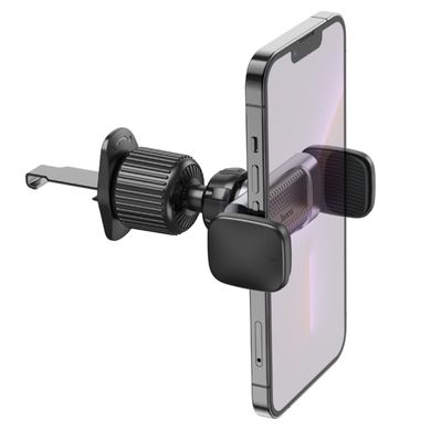 Тримач для мобільного HOCO CA110 pull clip air outlet car holder Black Metal Gray (6931474767189)