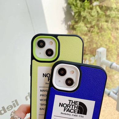 Флуоресцентный кожаный чехол для iPhone 13 The North Face Зеленый