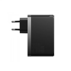 СЗУ Baseus GaN5 Pro Fast Charger 2C+U 140W EU Black(With Superior Series Fast Charging Data Cable Type-C to Type-C 240W（48V/5A） 1m Black) (CCGP100201)
