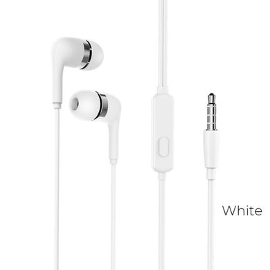 Наушники BOROFONE BM39 Refined chant universal earphones with mic White (BM39W)