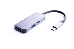 Перехідник для Macbook ZAMAX 3 в 1 Type-C to HDMI + USB 3.0 + PD Multifunction Adapter