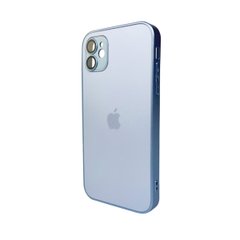 Чехол AG Glass Matt Frame Color MagSafe Logo для Apple iPhone 11 Sierra Blue