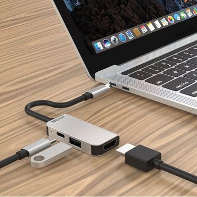 Перехідник для Macbook ZAMAX 3 в 1 Type-C to HDMI + USB 3.0 + PD Multifunction Adapter
