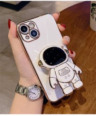 Чехол для iPhone 12 Pro Astronaut со скрытой подставкой Белый