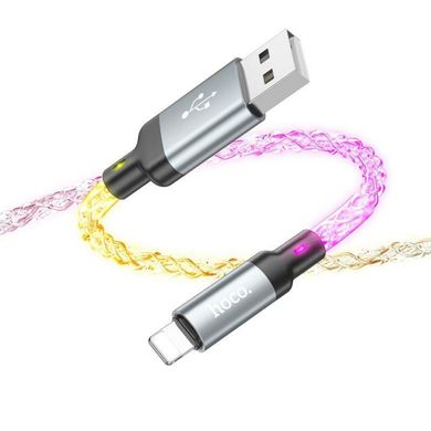 Кабель HOCO U112 Shine charging data cable for iP Gray (6931474788801)