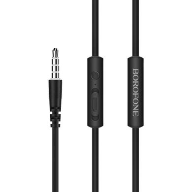 Навушники BOROFONE BM37 Noble sound wire control earphones with mic Black (BM37B)
