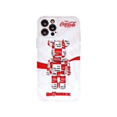 Чохол для iPhone 12 Pro Bearbrick Кока-Кола Білий