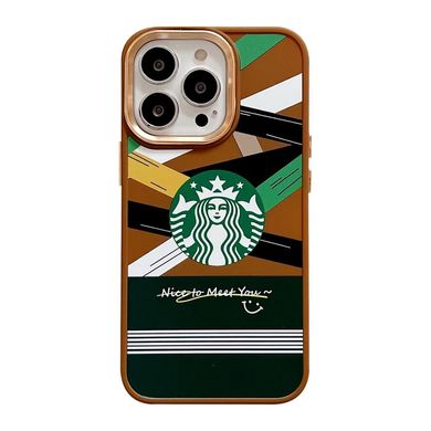 Чехол для iPhone XR Starbucks с защитой камеры Карамельный