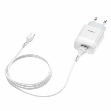 Сетевое зарядное устройство HOCO C72A Glorious single port charger set(Type-C) White (6931474713018)
