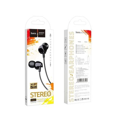 Навушники HOCO M60 Perfect sound universal earphones with mic Black (6931474707505)