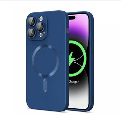 Чехол Cosmic Frame MagSafe Color для Apple iPhone 12 Navy Blue