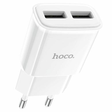 Сетевое зарядное устройство HOCO C88A Star round dual port charger White (6931474749499)