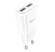 Сетевое зарядное устройство HOCO C88A Star round dual port charger White (6931474749499)