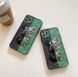 Чехол 3D Bearbrick Камуфляж для iPhone X/XS Черно-зеленый