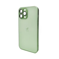 Чохол AG Glass Matt Frame Color Logo для Apple iPhone 13 Pro Max Light Green