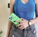 Зеленый пуферний чехол-пуховик для iPhone 11