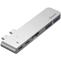 Хаб Baseus USB-C to 2xUSB+HDMI+2xUSB-C | Grey