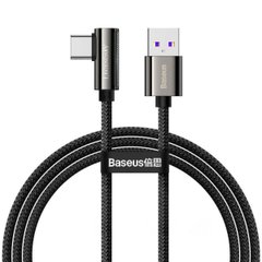 Кабель Baseus Legend Series Elbow Fast Charging Data Cable USB to Type-C 66W 1m Black (CATCS-B01)