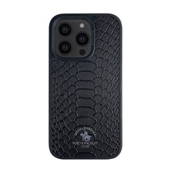 Шкіряний чохол для iPhone 14 Pro Santa Barbara Polo Knight Crocodile Leather Чорний