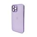 Чохол AG Glass Matt Frame Color Logo для Apple iPhone 13 Pro Max Light Purple
