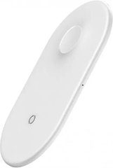 Бездротове зарядний пристрій Baseus Smart 2in1 Wireless Charger (Type-C Version) White (WX2IN1P20-02)