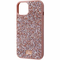 Розовый чехол Bling Rock Diamond Case для iPhone 13 Pro Rose Gold