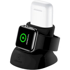 Бездротовий зарядний пристрій Usams US-ZJ051 2IN1 Silicon Charging Holder For Apple Watch And AirPods (ZJ51ZJ01)