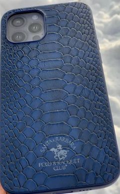 Синій чохол Santa Barbara Polo Knight Зміїна шкіра для iPhone 12 Pro