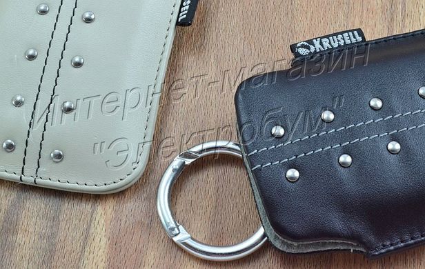 Универсальный кожаный чехол Krusell по типу кармашек 100x48 мм (+карабин)