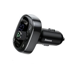 АЗП з FM-модулятор Baseus T Shaped S-09 Car Bluetooth MP3 Player Black (CCMT000301)