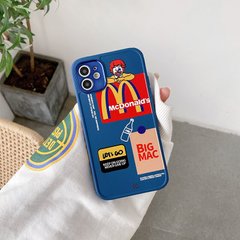 Синий чехол McDonalds для iPhone 7 Plus/8 Plus с защитой камеры