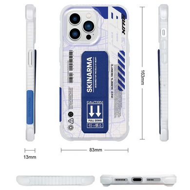 Чохол Skinarma Ryoiki для iPhone 13 Pro Clear + Blue з магнітною підставкою