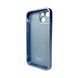 Чохол AG Glass Matt Frame Color Logo для Apple iPhone 13 Sierra Blue
