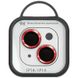 Захисне скло Metal Classic на камеру (в упак.) iPhone 14 (6.1") / 14 Plus (6.7") Червоний / Red