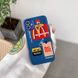 Синий чехол McDonalds для iPhone 7 Plus/8 Plus с защитой камеры