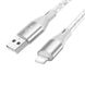 Кабель BOROFONE BX96 Ice crystal silicone charging data cable iP Gray (BX96LG)