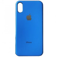 Накладка Soft GLASS iPhone XS Max blue