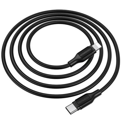 Кабель BOROFONE BX42 USB to iP 2.4A, 1m, silicone, TPE connectors, Black (BX42LB)