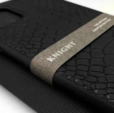 Кожаный чехол для iPhone 14 Plus Santa Barbara Polo Knight Crocodile Leather Черный