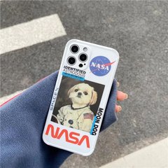 Белый чехол NASA "Лунный пес" для iPhone 12 Pro Max