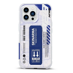 Чохол Skinarma Ryoiki для iPhone 13 Pro Max Clear + Blue з магнітною підставкою