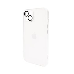 Чехол AG Glass Matt Frame Color Logo для Apple iPhone 13 Pearly White