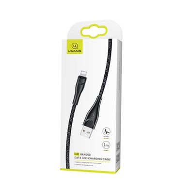 Кабель Usams US-SJ391 U41 Lightning Braided Data and Charging Cable 1m Black (SJ391USB01)