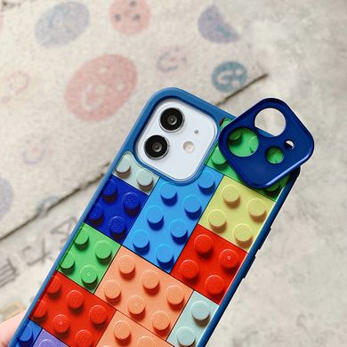 Чехол Разноцветное Лего для iPhone с защитой камеры