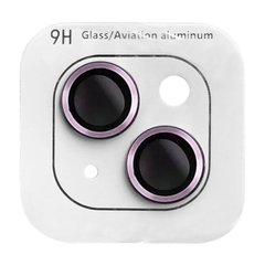 Захисне скло Metal Classic на камеру (в упак.) iPhone 14 (6.1") / 14 Plus (6.7") Фіолетовий / Purple