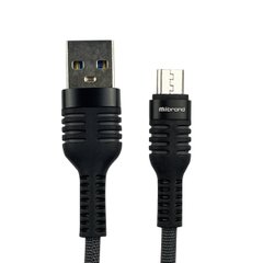 Кабель Mibrand MI-13 Feng World Charging Line USB for Micro 2A 1m Black/Grey (MIDC/13MBG)