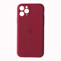 Silicone Case Full Camera for iPhone 11 Pro Max rose red, Червоний